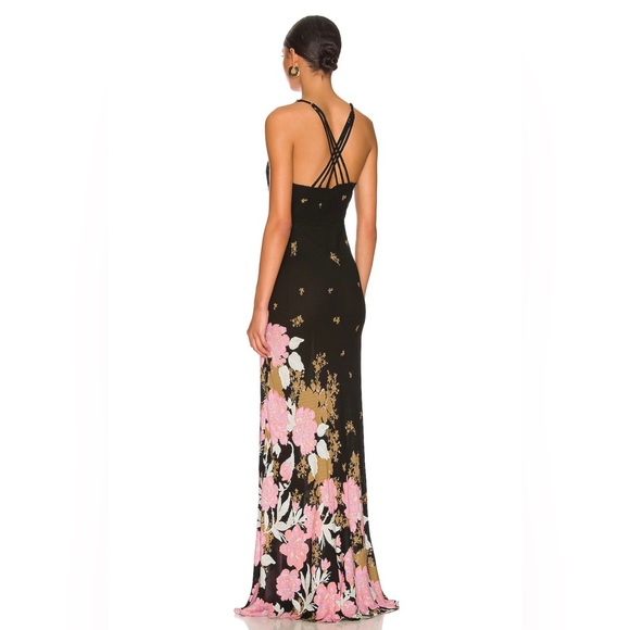 Free People Get  To You Printed Maxi Slip- Size Medium. New with tags - Picture 2 of 6